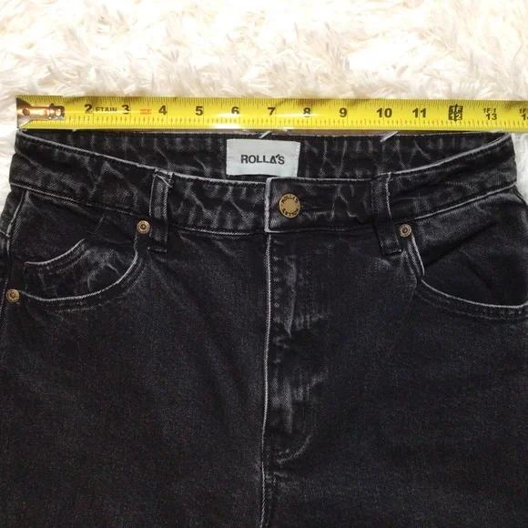 ROLLA’S Original Straight 27 Black Peachy Booty Butt Pockets Sexy Aussie S Petit - Picture 10 of 14